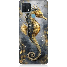 Teknomeg Oppo A15 Uyumlu Altın Denizatı  Desenli Silikon Kılıf