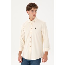 U.S. Polo Assn. Erkek Krem Gömlek Desenli 50291395-VR071