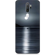 Teknomeg Oppo A5 2020 Uyumlu Ay Işığı  Desenli Silikon Kılıf