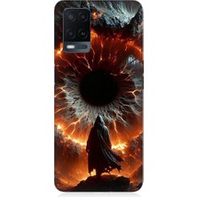 Teknomeg Oppo A54 Uyumlu Ateş Çemberi  Desenli Silikon Kılıf