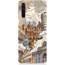 Teknomeg Oppo Reno 3 Uyumlu Rüya Şehri  Desenli Silikon Kılıf