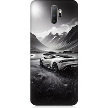 Teknomeg Oppo A5 2020 Uyumlu Dağ Yolunda Araba  Desenli Silikon Kılıf