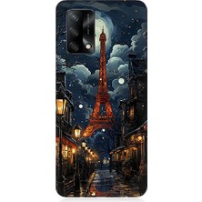 Teknomeg Oppo A74 Uyumlu Paris Sokakları  Desenli Silikon Kılıf