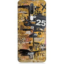 Teknomeg Oppo A5 2020 Uyumlu Karma Grafik  Desenli Silikon Kılıf