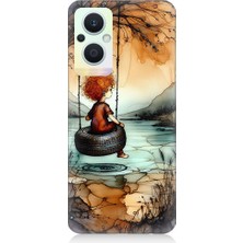 Teknomeg Oppo Reno 7 Lite Uyumlu Yalnız Çocuk  Desenli Silikon Kılıf