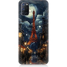 Teknomeg Oppo A92 Uyumlu Paris Sokakları  Desenli Silikon Kılıf