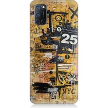 Teknomeg Oppo A92 Uyumlu Karma Grafik  Desenli Silikon Kılıf