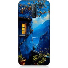 Teknomeg Oppo Rx 17 Pro Uyumlu Dağ Evi  Desenli Silikon Kılıf