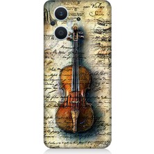 Teknomeg Oppo Reno 7 Lite 5g Uyumlu Eski Keman  Desenli Silikon Kılıf