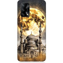 Teknomeg Oppo A74 Uyumlu Ay ve Cami  Desenli Silikon Kılıf