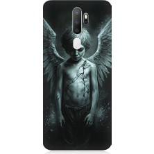 Teknomeg Oppo A5 2020 Uyumlu Karanlık Melek  Desenli Silikon Kılıf