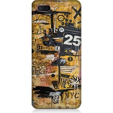 Teknomeg Oppo Rx 17 Neo Uyumlu Karma Grafik  Desenli Silikon Kılıf