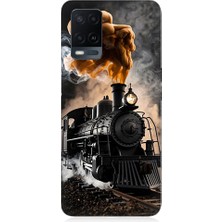 Teknomeg Oppo A54 Uyumlu Kara Tren  Desenli Silikon Kılıf