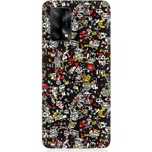 Teknomeg Oppo A74 Uyumlu Küçük Figürler  Desenli Silikon Kılıf