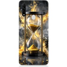 Teknomeg Oppo A31 Uyumlu Altın Kum Saati  Desenli Silikon Kılıf