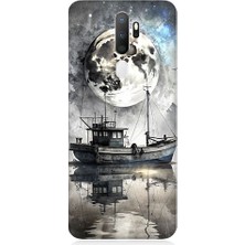 Teknomeg Oppo A5 2020 Uyumlu Balıkçı Teknesi  Desenli Silikon Kılıf