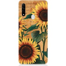 Oppo A31 Uyumlu Ayçiçekleri  Desenli Silikon Kılıf