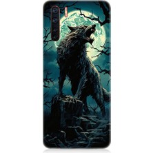 Oppo Reno 3 Uyumlu Karanlık Canavar  Desenli Silikon Kılıf