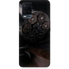 Teknomeg Oppo A54 Uyumlu Tabanca Silindiri  Desenli Silikon Kılıf
