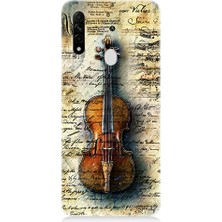 Oppo A31 Uyumlu Eski Keman  Desenli Silikon Kılıf
