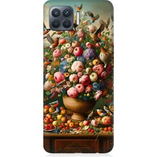Oppo Reno 4 Lite Uyumlu Çiçek Sepeti  Desenli Silikon Kılıf