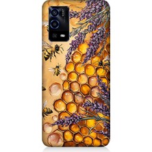 Oppo A55 Uyumlu Bal Peteği  Desenli Silikon Kılıf