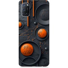 Oppo A72 Uyumlu Turuncu Desen  Desenli Silikon Kılıf