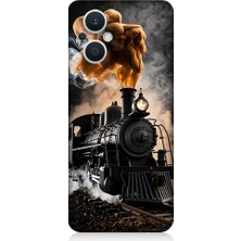 Oppo Reno 7 Lite 5g Uyumlu Kara Tren  Desenli Silikon Kılıf