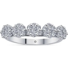 Safir Kuyumculuk LUXURY COLLECTİON 0,77ct Tasarım Beştaş Yüzük