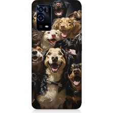 Oppo A55 Uyumlu Köpek Ailesi  Desenli Silikon Kılıf