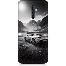 Oppo Reno 2z Uyumlu Dağ Yolunda Araba  Desenli Silikon Kılıf