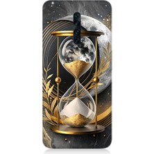 Oppo Reno 2z Uyumlu Altın Kum Saati  Desenli Silikon Kılıf