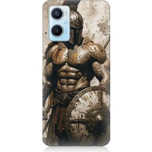 Oppo A96 Uyumlu Savaşçı Gladiatör  Desenli Silikon Kılıf