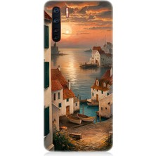 Oppo Reno 3 Uyumlu Sahil Evleri  Desenli Silikon Kılıf