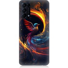Oppo Reno 5 Uyumlu Renkli Kuş  Desenli Silikon Kılıf