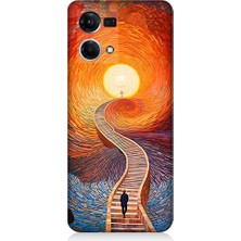 Oppo Reno 7 Uyumlu Işıklı Yol  Desenli Silikon Kılıf