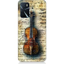 Oppo A16 Uyumlu Eski Keman  Desenli Silikon Kılıf