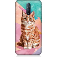 Oppo Rx 17 Pro Uyumlu Renkli Kedi  Desenli Silikon Kılıf