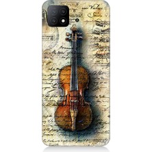 Oppo A53 Uyumlu Eski Keman  Desenli Silikon Kılıf