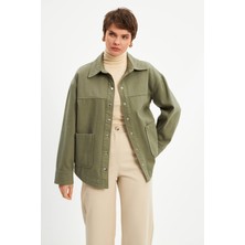 Stella Pulvis Haki Gabardin Gömlek Ceket