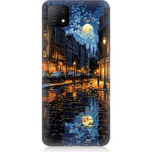 Oppo A53 Uyumlu Gece Sokak  Desenli Silikon Kılıf
