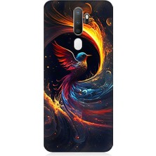 Oppo A9 2020 Uyumlu Renkli Kuş  Desenli Silikon Kılıf