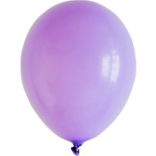 Parti Furyası 50 Adet Lila Lateks Helyum Uyumlu Balon+Lila Balon Doğum Günü Parti Süsleme Helyum Uyumlu