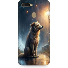 Oppo Ax7 Uyumlu Yağmurlu Sokak  Desenli Silikon Kılıf