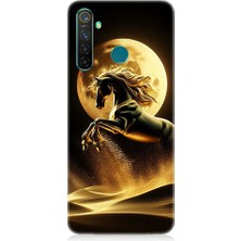 Teknomeg Realme 5 Pro Uyumlu Ay Kadını  Desenli Silikon Kılıf