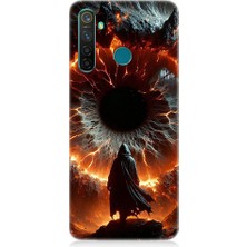 Realme 5 Pro Uyumlu Ateş Çemberi  Desenli Silikon Kılıf