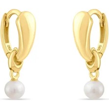 Safir Kuyumculuk İnci Taşlı 14 Ayar Altın Küpe - Deep Sea Tasarım Küpe