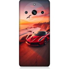 Teknomeg Realme 10 Pro Uyumlu Hızlı Kırmızı  Desenli Silikon Kılıf