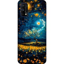 Realme 7 Pro Uyumlu Yıldızlı Gece  Desenli Silikon Kılıf