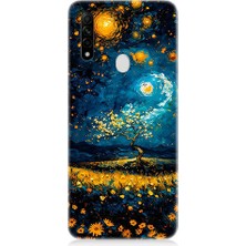 Oppo A31 Uyumlu Yıldızlı Gece  Desenli Silikon Kılıf